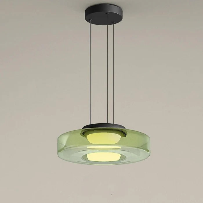 CraftedLumière - Lampe à pendant en verre inspirée du Bauhaus