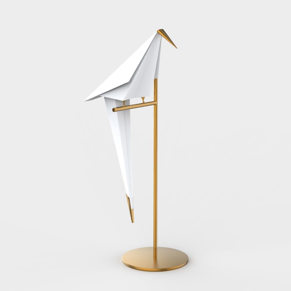 ArtiLicht - Lampe de Table Dorée avec Design Origami en Grue