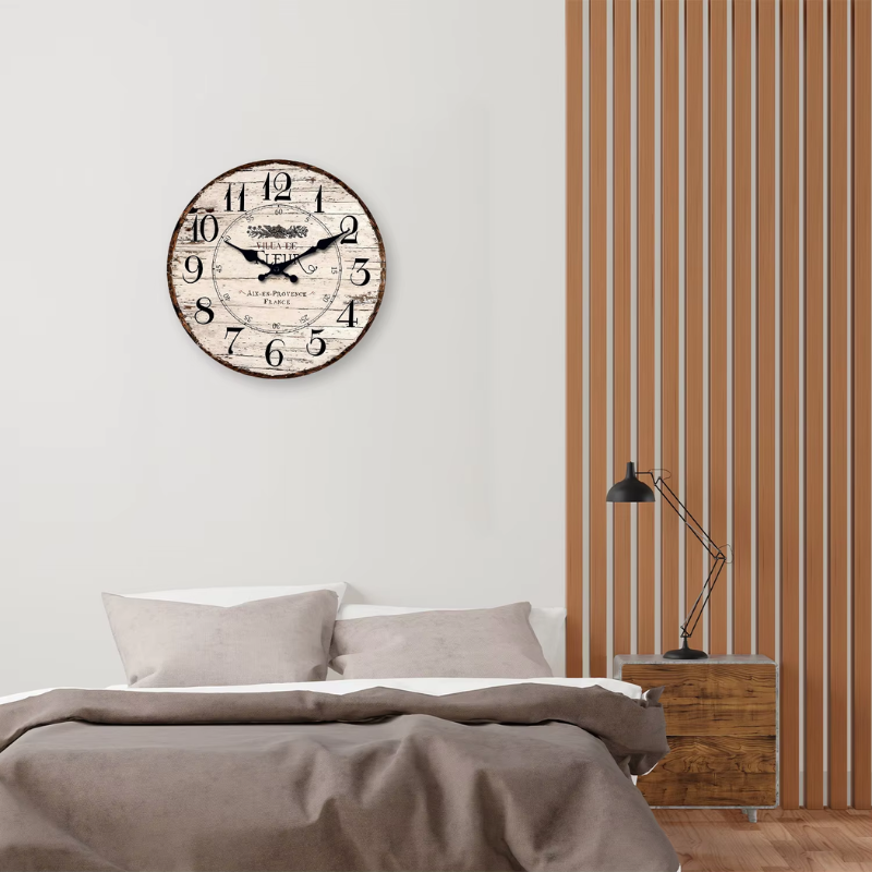 CountryTime - Horloge rustique sans tic-tac