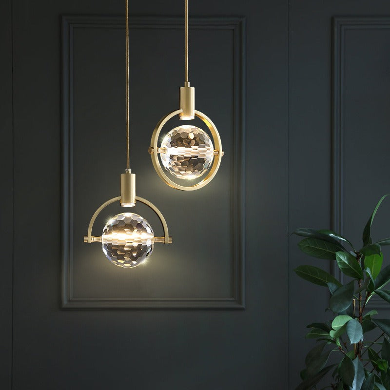 CrystalGlow – Suspension LED en anneau avec cristaux