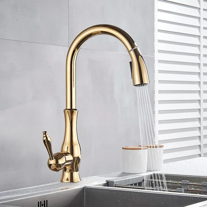 GlamFaucet – Robinet de cuisine doré