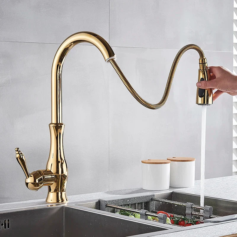 GlamFaucet – Robinet de cuisine doré