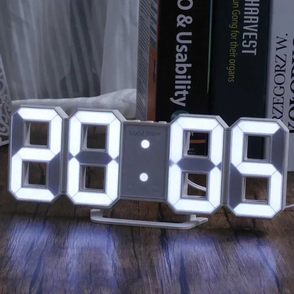 NeoTime – Horloge électronique LED 3D pour décoration intérieure