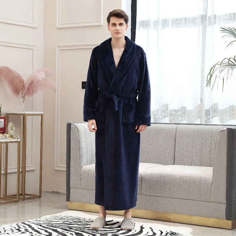 CozyNuit – Robe de chambre en polaire pour homme