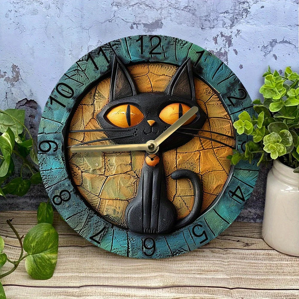 CatWhisper - Horloge murale silencieuse en aluminium