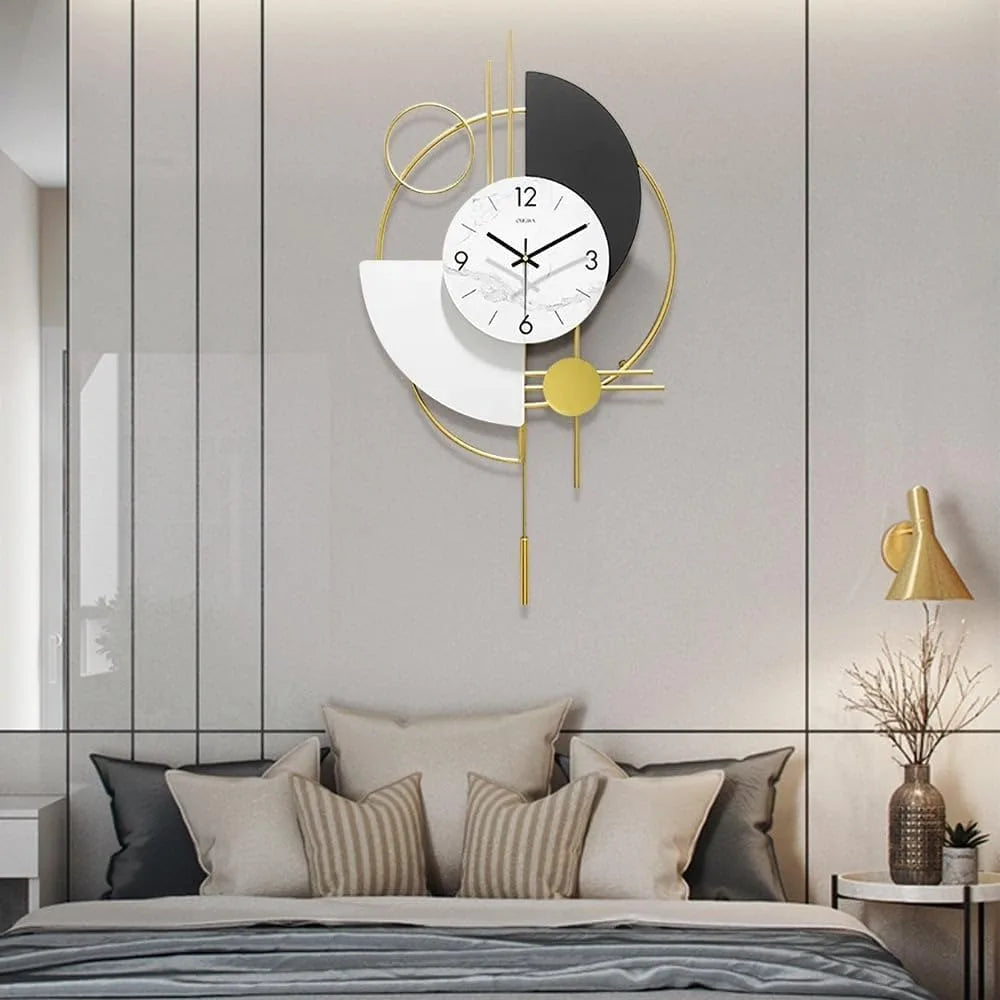 GoldSphere – Horloge 3D décorative pour salon