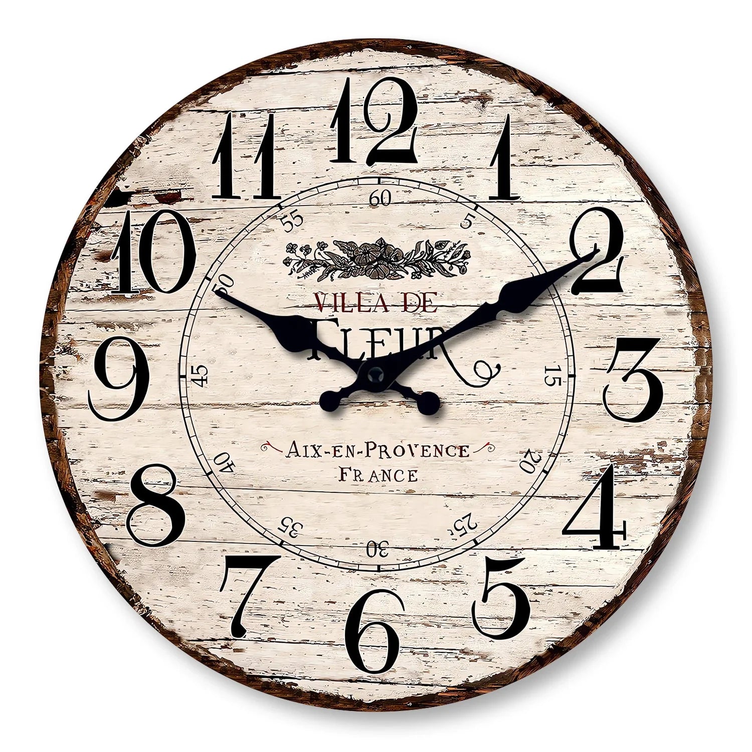 CountryTime - Horloge rustique sans tic-tac