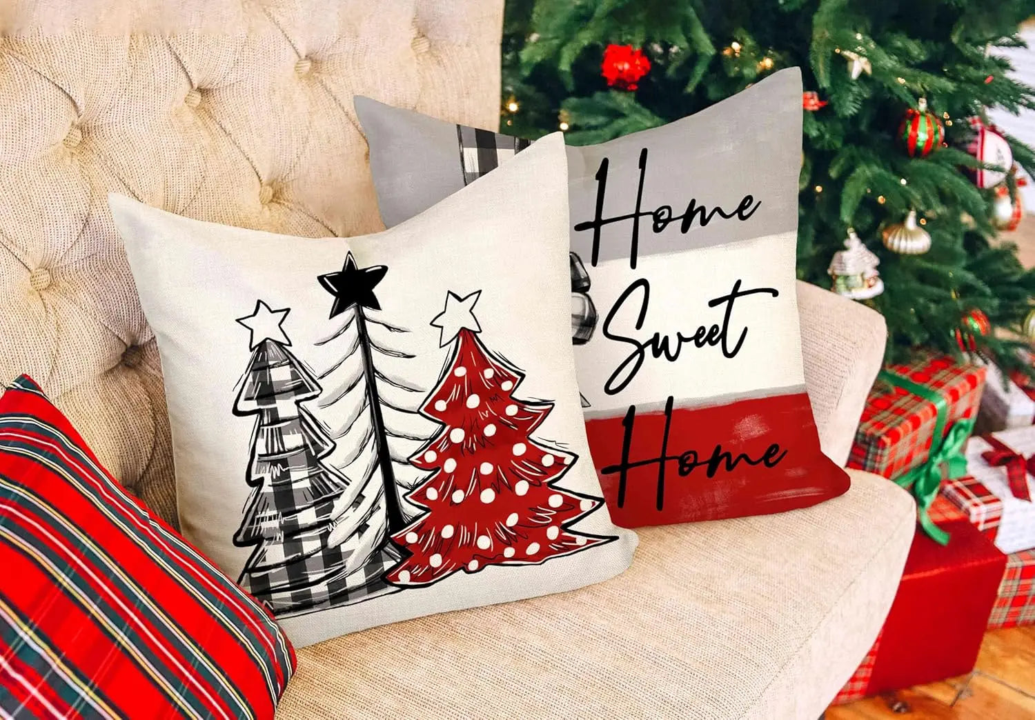 HolidayThrow – Housse de coussin de Noël