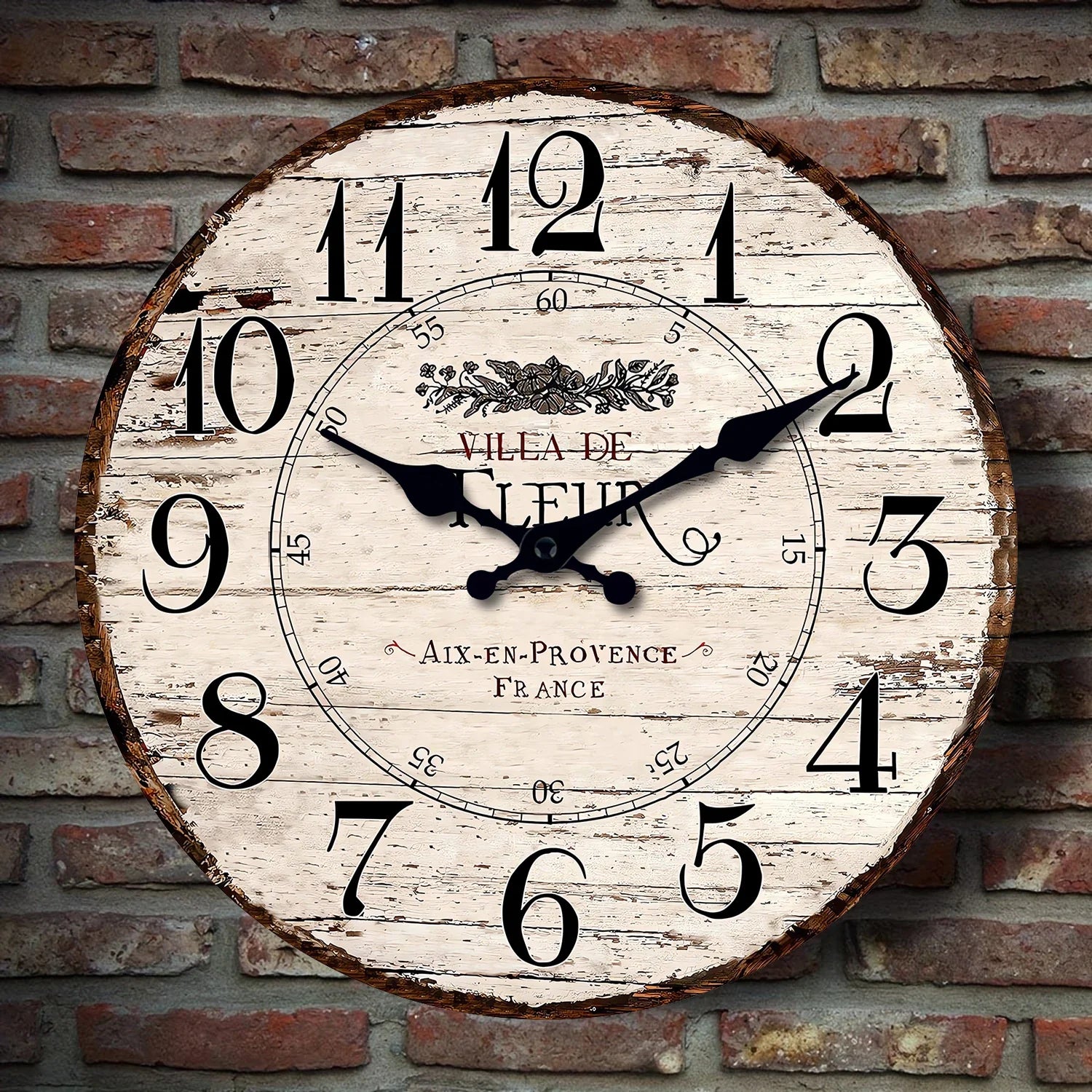 CountryTime - Horloge rustique sans tic-tac