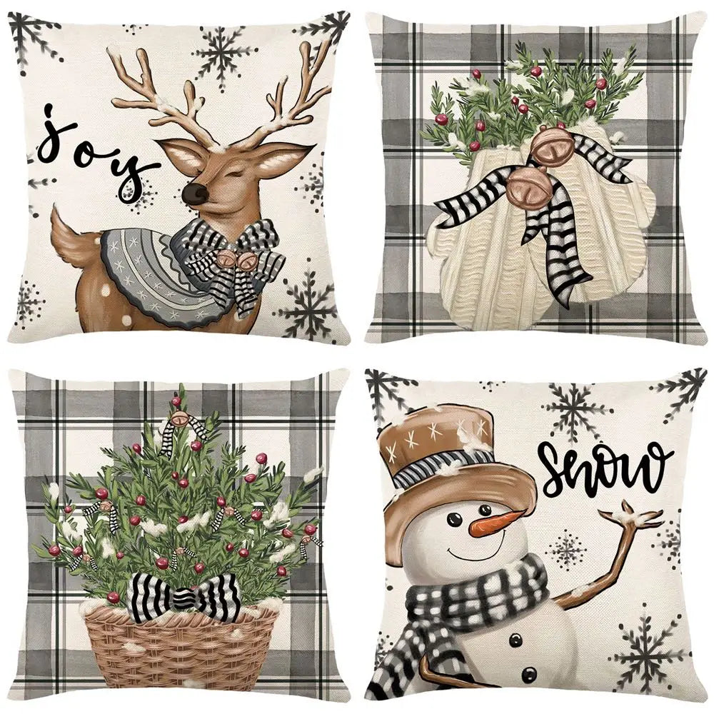 ChristmasCushion - Housse de coussin joyeux Noël