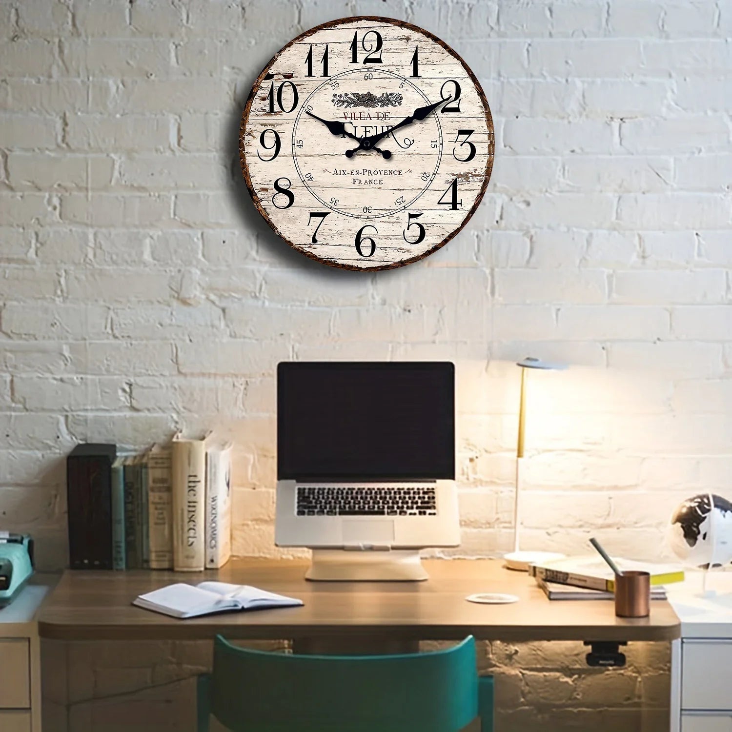 CountryTime - Horloge rustique sans tic-tac