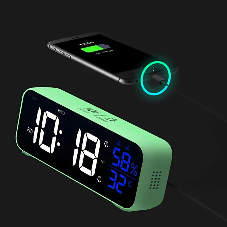 VibeClock – Horloge de bureau musicale avec fonction alarme