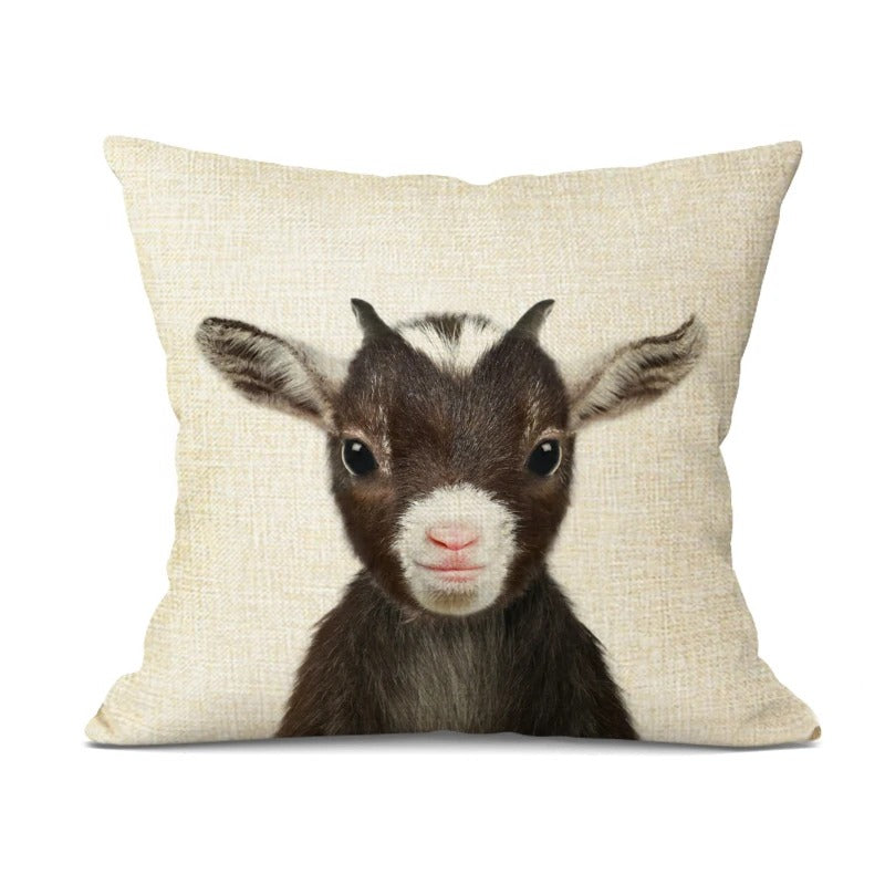 Housse de Coussin Bébé Animaux Adorables – Décoration Joyeuse pour la Chambre de Bébé