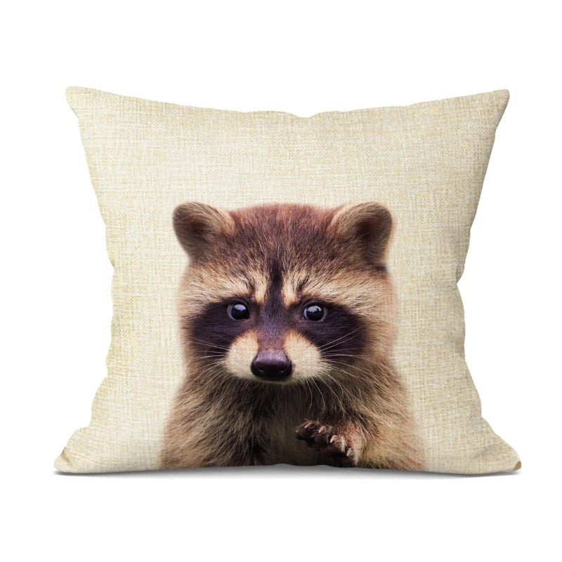 Housse de Coussin Bébé Animaux Adorables – Décoration Joyeuse pour la Chambre de Bébé