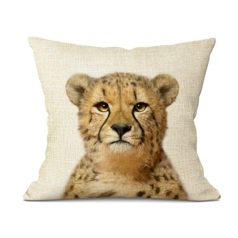 Housse de Coussin Bébé Animaux Adorables – Décoration Joyeuse pour la Chambre de Bébé