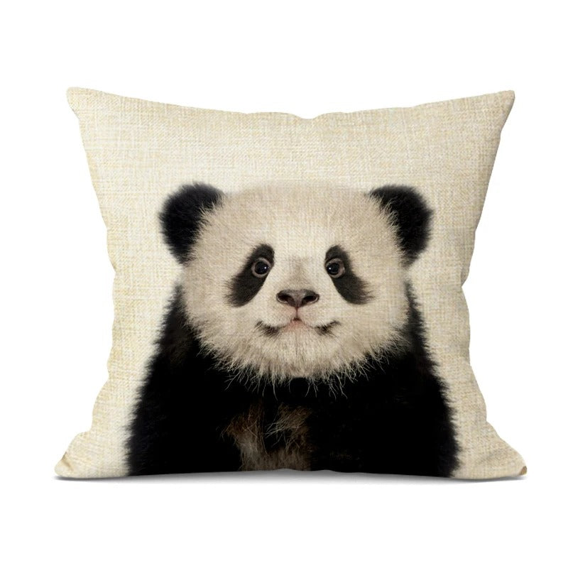 Housse de Coussin Bébé Animaux Adorables – Décoration Joyeuse pour la Chambre de Bébé