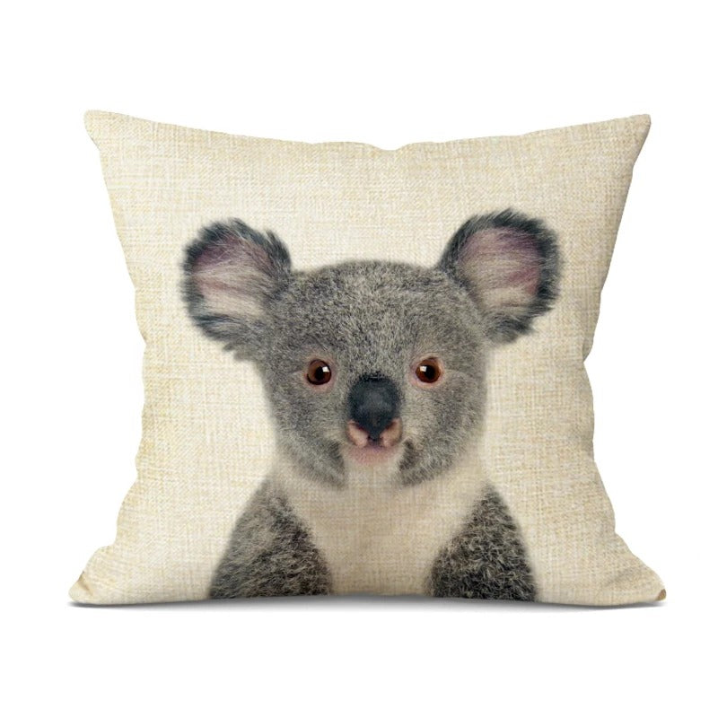 Housse de Coussin Bébé Animaux Adorables – Décoration Joyeuse pour la Chambre de Bébé