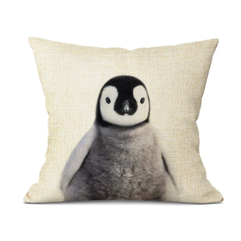 Housse de Coussin Bébé Animaux Adorables – Décoration Joyeuse pour la Chambre de Bébé