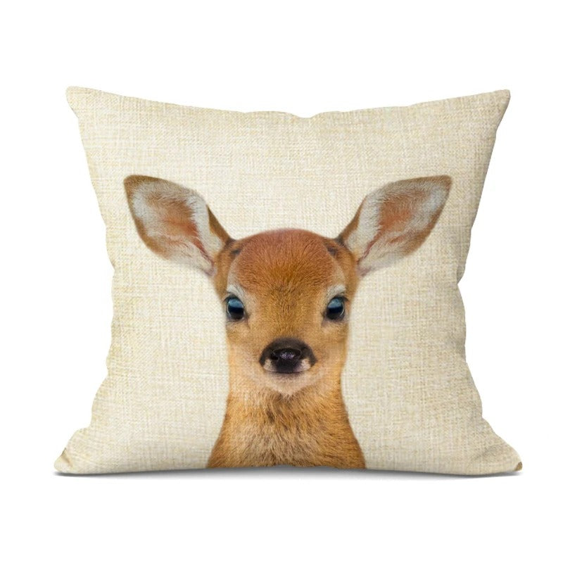 Housse de Coussin Bébé Animaux Adorables – Décoration Joyeuse pour la Chambre de Bébé