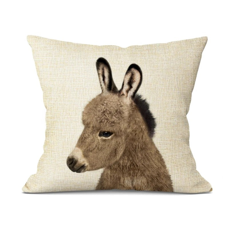 Housse de Coussin Bébé Animaux Adorables – Décoration Joyeuse pour la Chambre de Bébé