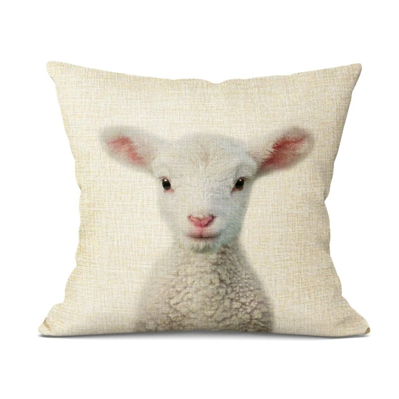 Housse de Coussin Bébé Animaux Adorables – Décoration Joyeuse pour la Chambre de Bébé